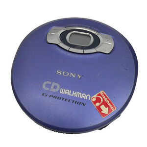 Sony CD Walkman D-EJ611 G-Protection Portable CD Player Blue Purple For Parts